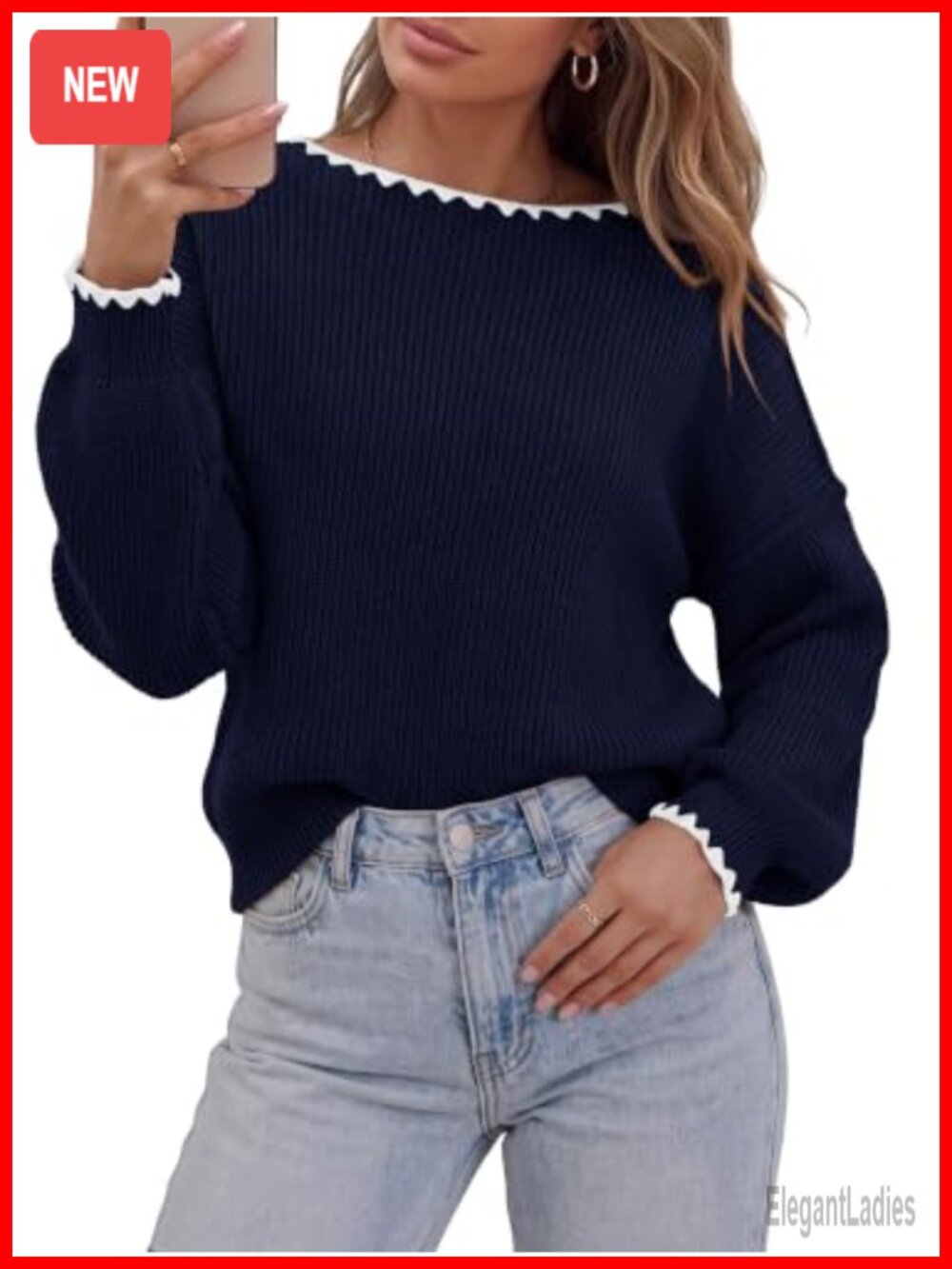 BTFBM Womens Oversized Ribbed Knit Long Sleeve Sweater Pullover